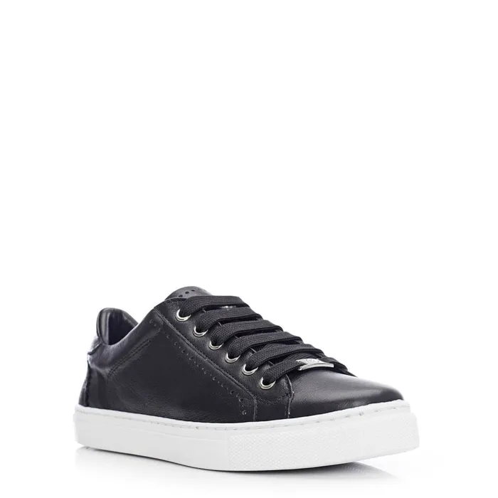Black Trainers Women Moda In Pelle Anatoli Black Leather