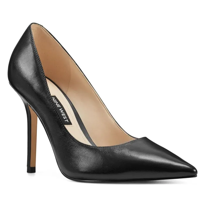 Bliss Pointy Toe Pumps Black Leather Women Nine West Pumps Bliss Pointy Toe Pumps Black Leather Women Nine West Pumps
