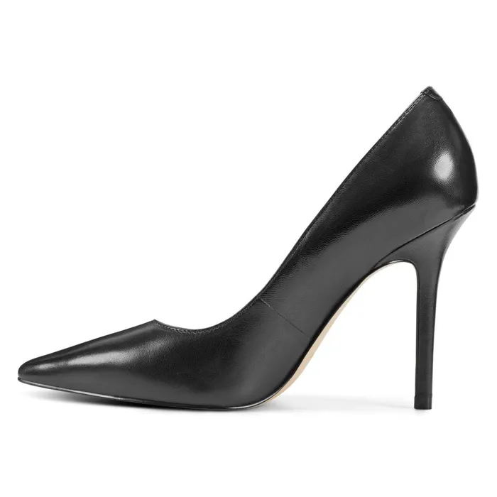 Bliss Pointy Toe Pumps Black Leather Women Nine West Pumps Bliss Pointy Toe Pumps Black Leather Women Nine West Pumps