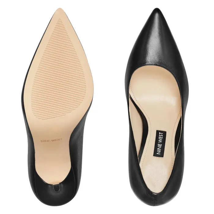 Bliss Pointy Toe Pumps Black Leather Women Nine West Pumps Bliss Pointy Toe Pumps Black Leather Women Nine West Pumps