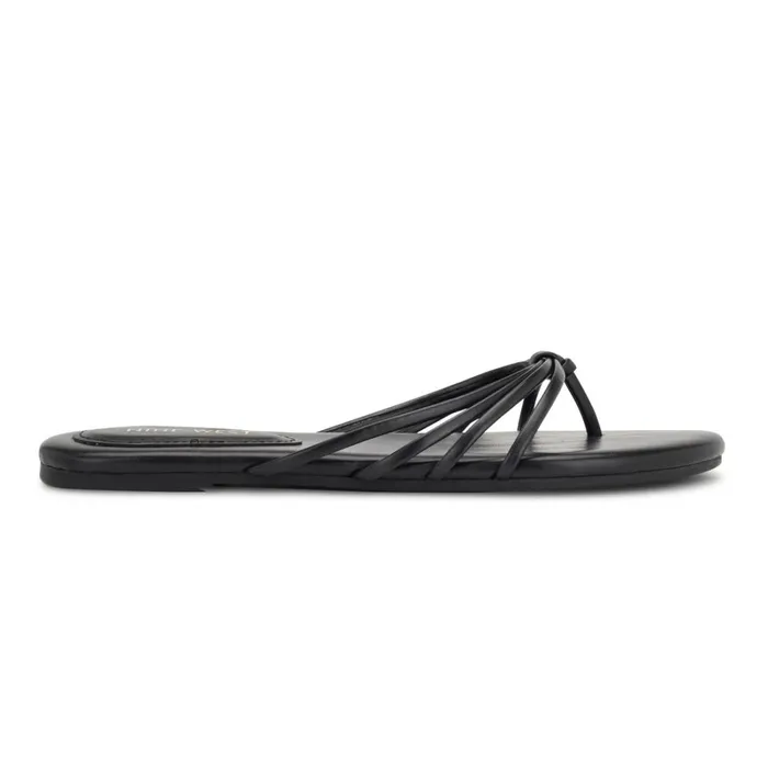 Blithe Flat Sandals Black Women Nine West Flats