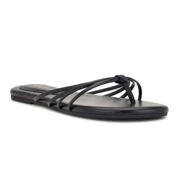Blithe Flat Sandals Black Women Nine West Flats Blithe Flat Sandals Black Women Nine West Flats