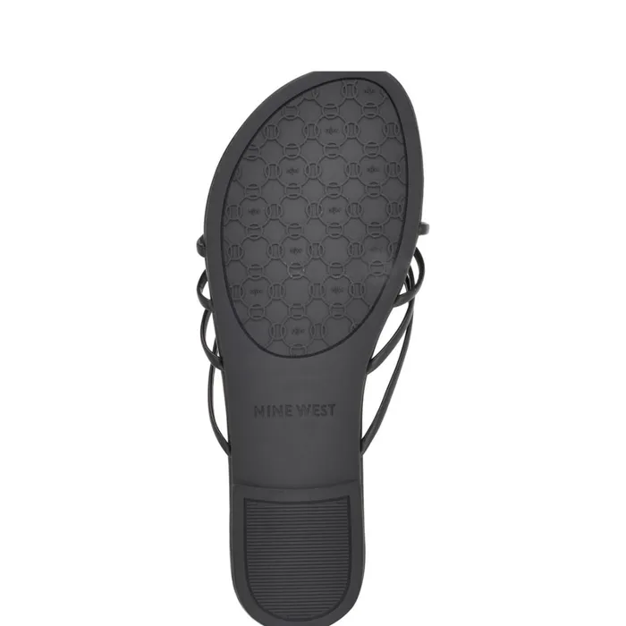 Blithe Flat Sandals Black Women Nine West Flats Blithe Flat Sandals Black Women Nine West Flats
