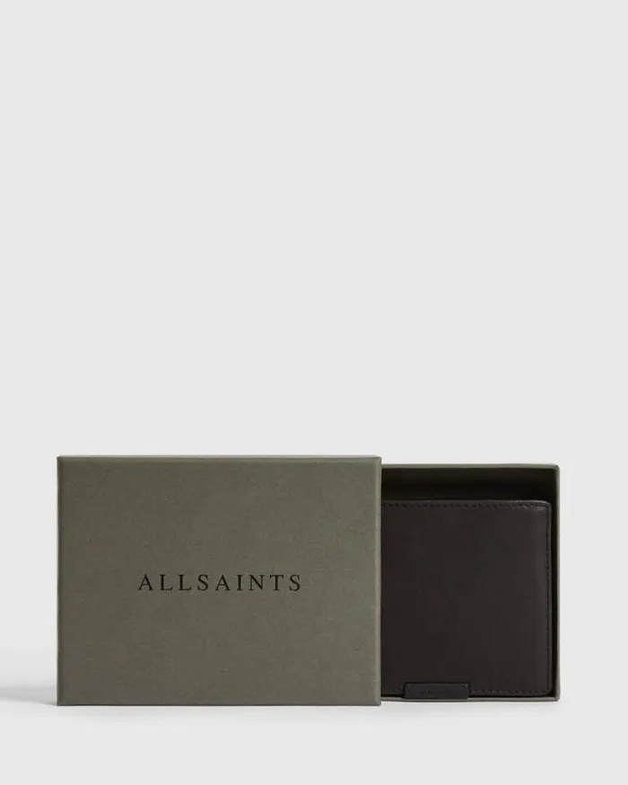Blyth Leather Wallet Black Men AllSaints Bags and Wallets