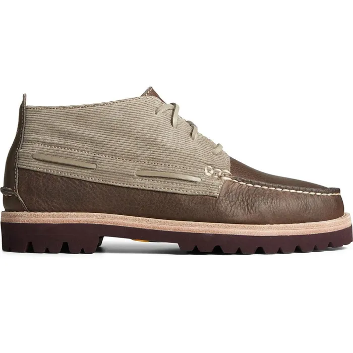 Boat Shoes Men Sperry Authentic Original Chukka Corduroy Boot Taupe