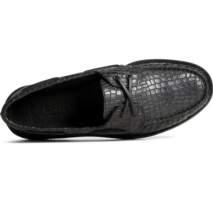 Boat Shoes Men Sperry Authentic Original Croc Embossed Boat Shoe Black Boat Shoes Men Sperry Authentic Original Croc Embossed Boat Shoe Black