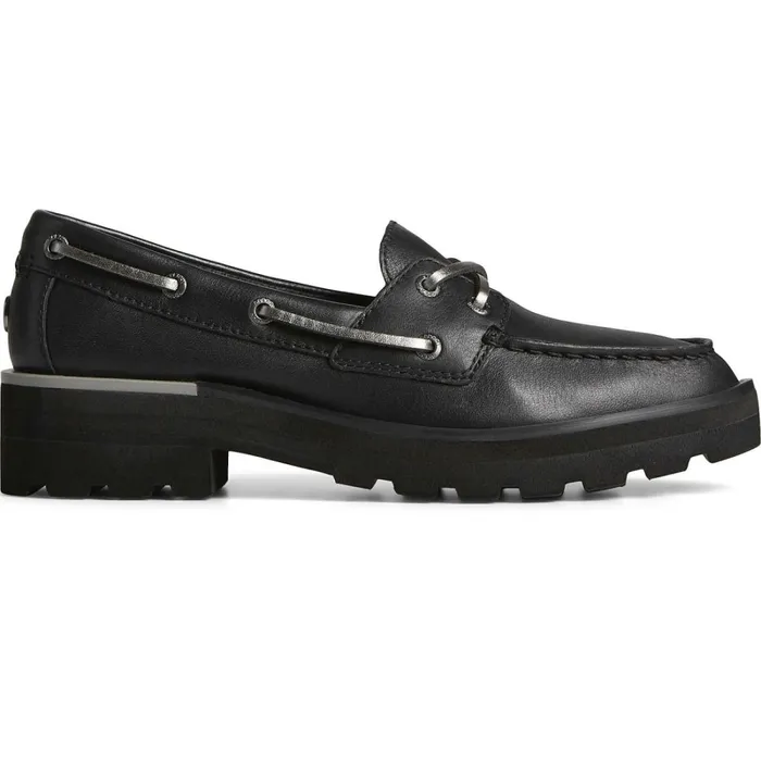 Boat Shoes Women Sperry Lug Boat Shoe Black