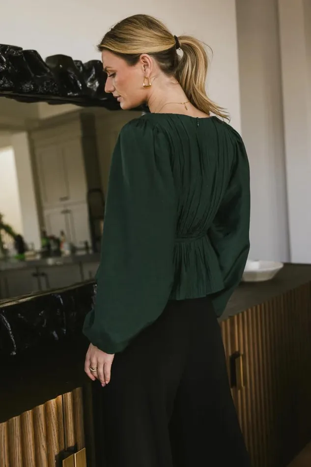 Bohme Blouses Charlee Pleated Blouse In Green Green 8211 Women Bohme Blouses Charlee Pleated Blouse In Green Green 8211 Women