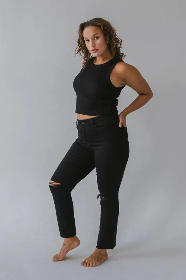 Bohme Denim Britta Distressed Jeans 8211 FINAL SALE Black 8211 Women Bohme Denim Britta Distressed Jeans 8211 FINAL SALE Black 8211 Women