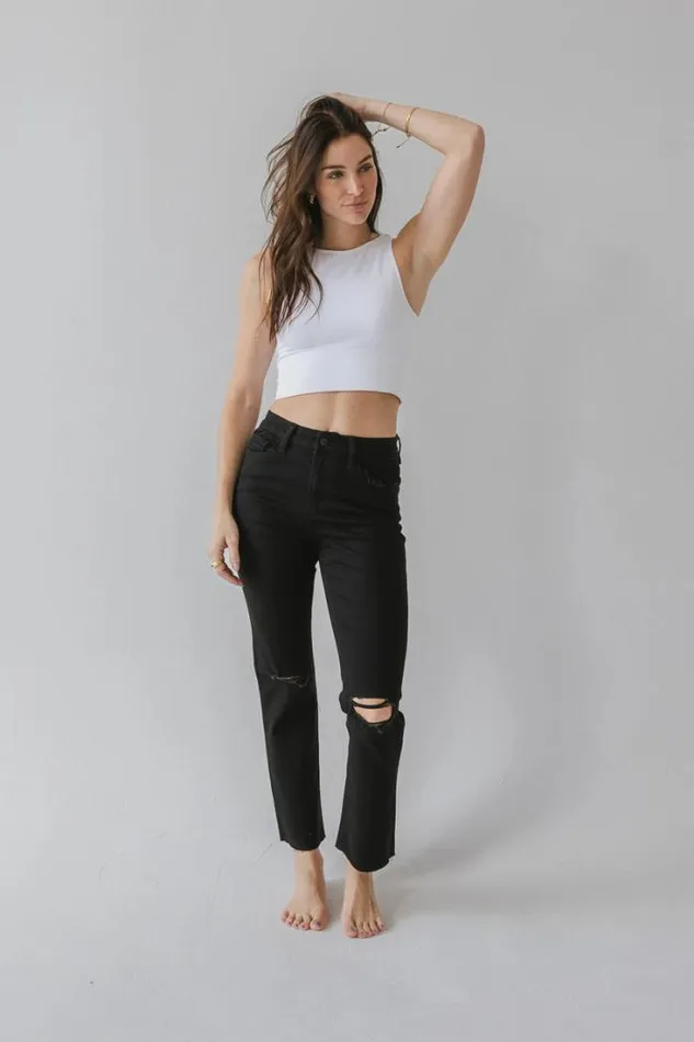 Bohme Denim Britta Distressed Jeans 8211 FINAL SALE Black 8211 Women Bohme Denim Britta Distressed Jeans 8211 FINAL SALE Black 8211 Women