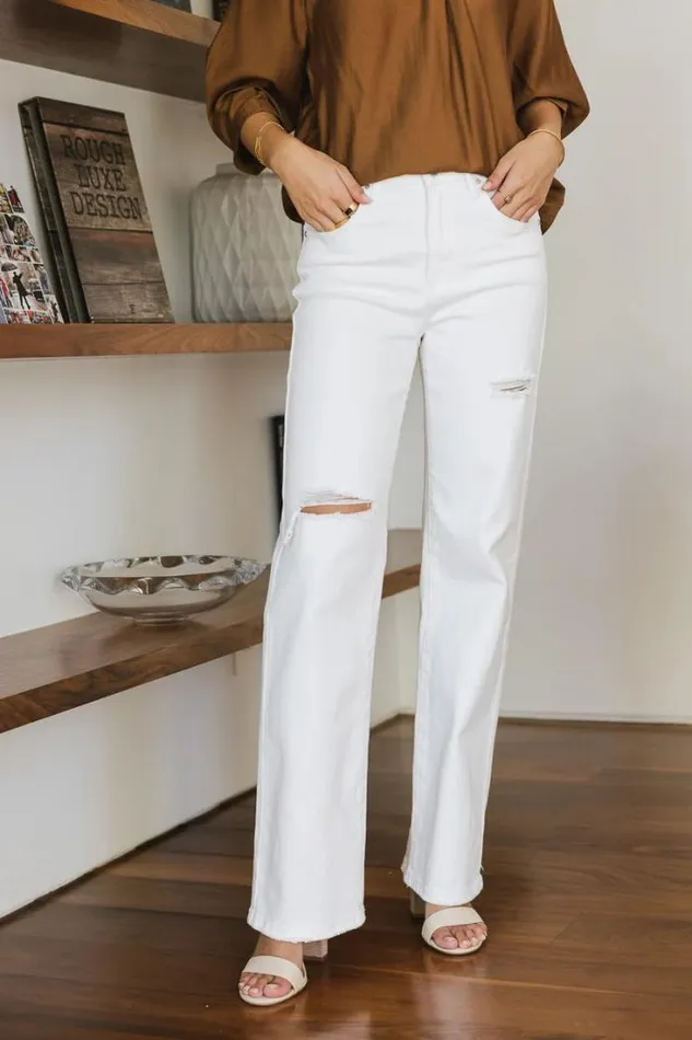 Bohme Denim Renata Straight Leg Jeans White 8211 Women Bohme Denim Renata Straight Leg Jeans White 8211 Women