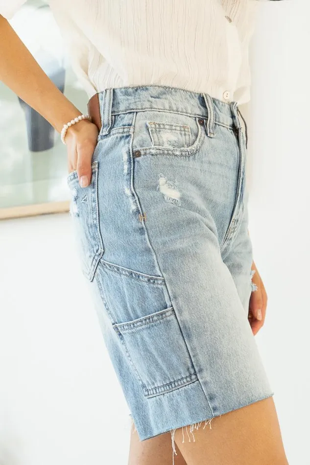 Bohme Denim Shorts Logan Dad Shorts Light Wash 8211 Women