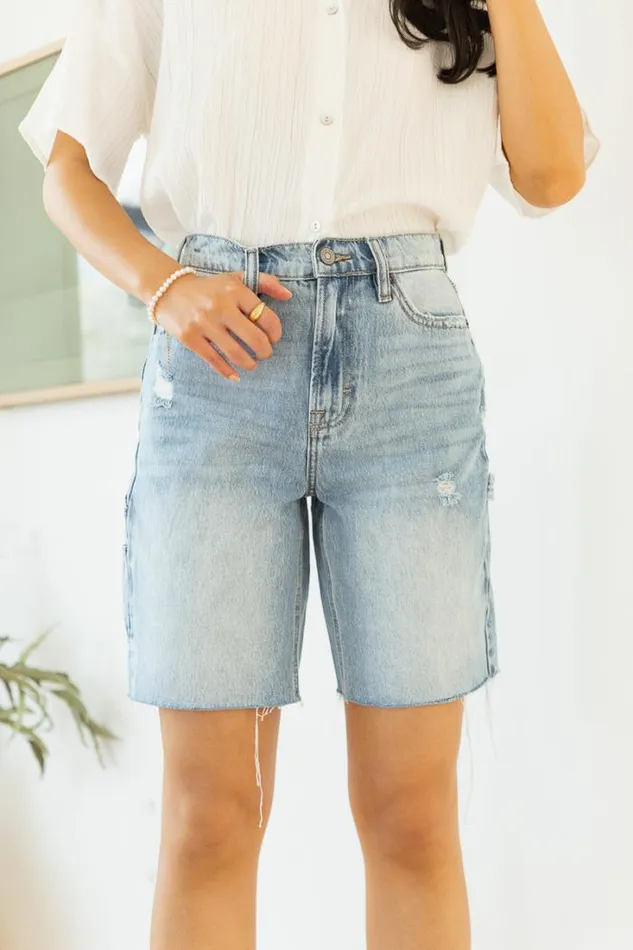 Bohme Denim Shorts Logan Dad Shorts Light Wash 8211 Women Bohme Denim Shorts Logan Dad Shorts Light Wash 8211 Women