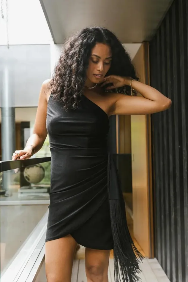 Bohme Dresses Audria Fringe Mini Dress In Black 8211 FINAL SALE Black 8211 Women Bohme Dresses Audria Fringe Mini Dress In Black 8211 FINAL SALE Black 8211 Women