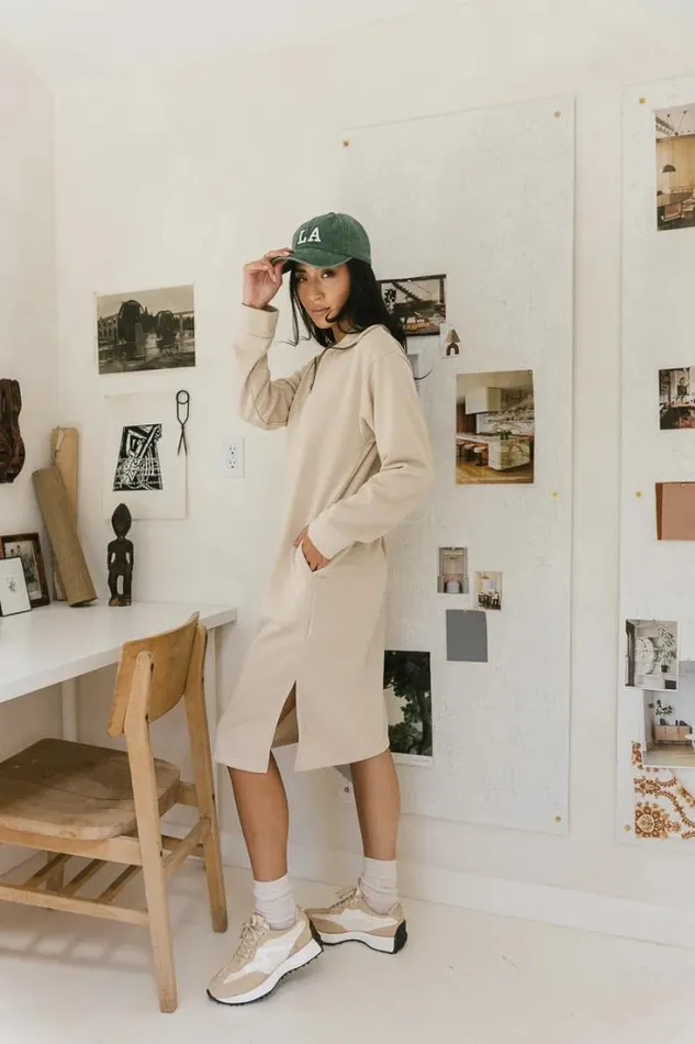 Bohme Dresses Ayden Quarter Zip Dress In Natural 8211 FINAL SALE Natural 8211 Women Bohme Dresses Ayden Quarter Zip Dress In Natural 8211 FINAL SALE Natural 8211 Women