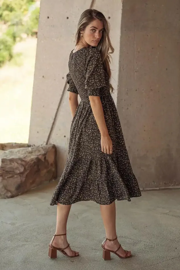 Bohme Dresses Billie Floral Dress 8211 FINAL SALE Black 8211 Women Bohme Dresses Billie Floral Dress 8211 FINAL SALE Black 8211 Women