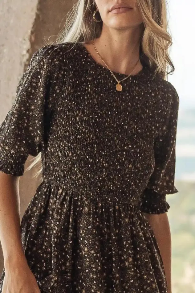 Bohme Dresses Billie Floral Dress 8211 FINAL SALE Black 8211 Women Bohme Dresses Billie Floral Dress 8211 FINAL SALE Black 8211 Women