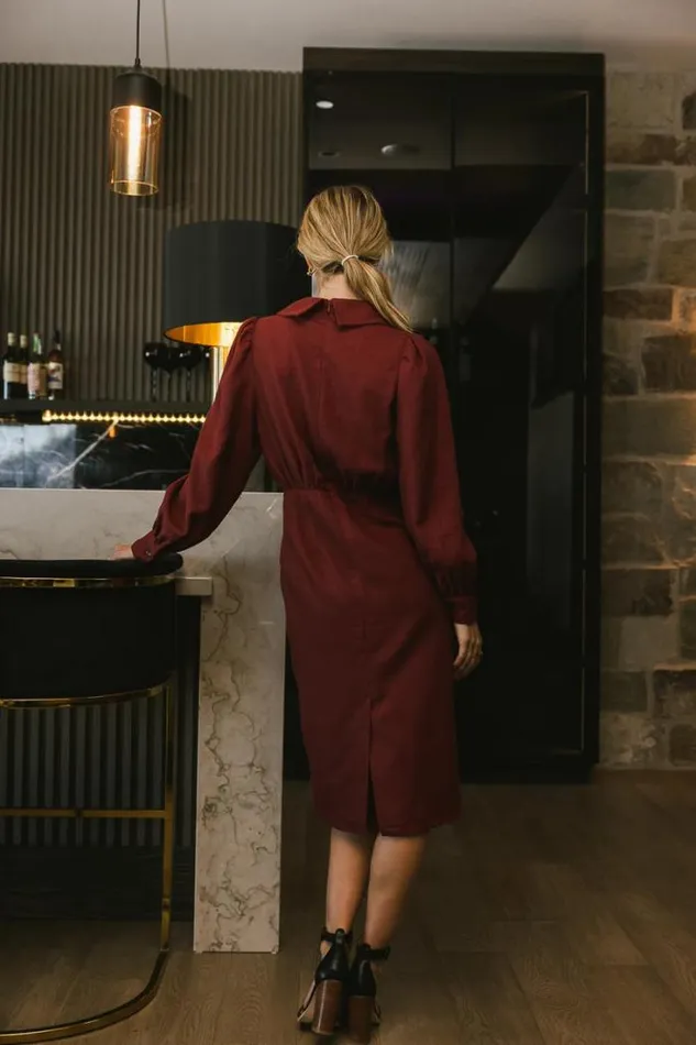 Bohme Dresses Catalina Collared Dress In Burgundy Burgundy 8211 Women Bohme Dresses Catalina Collared Dress In Burgundy Burgundy 8211 Women