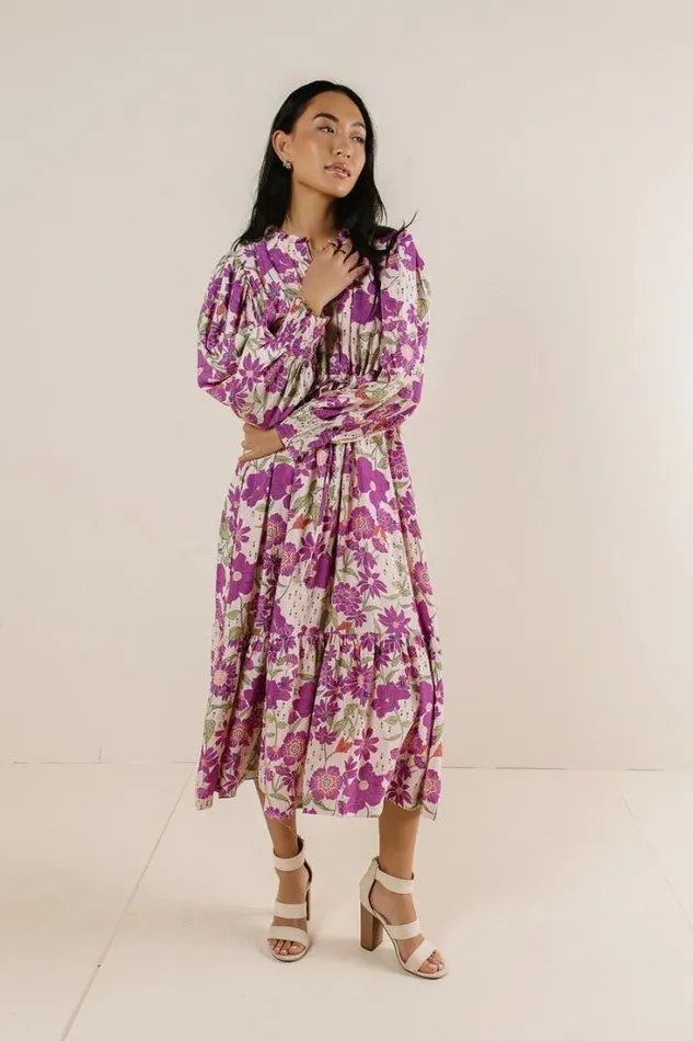 Bohme Dresses Cienne Floral Dress Lilac 8211 Women Bohme Dresses Cienne Floral Dress Lilac 8211 Women