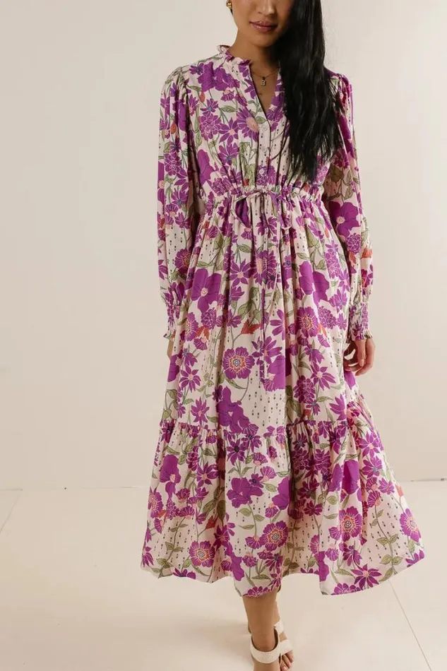 Bohme Dresses Cienne Floral Dress Lilac 8211 Women Bohme Dresses Cienne Floral Dress Lilac 8211 Women