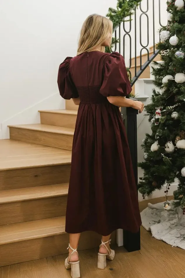 Bohme Dresses Claire Maxi Dress In Burgundy Burgundy 8211 Women Bohme Dresses Claire Maxi Dress In Burgundy Burgundy 8211 Women