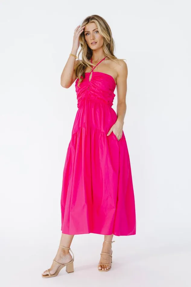Bohme Dresses Clara Midi Dress Fuchsia 8211 Women Bohme Dresses Clara Midi Dress Fuchsia 8211 Women