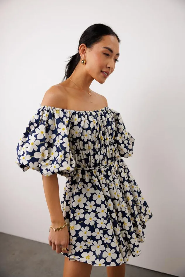 Bohme Dresses Claudia Floral Dress Navy 8211 Women Bohme Dresses Claudia Floral Dress Navy 8211 Women