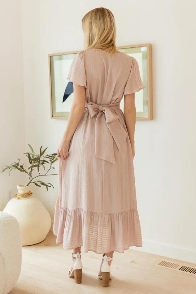 Bohme Dresses Collins Textured Midi Dress In Pink Pink 8211 Women Bohme Dresses Collins Textured Midi Dress In Pink Pink 8211 Women