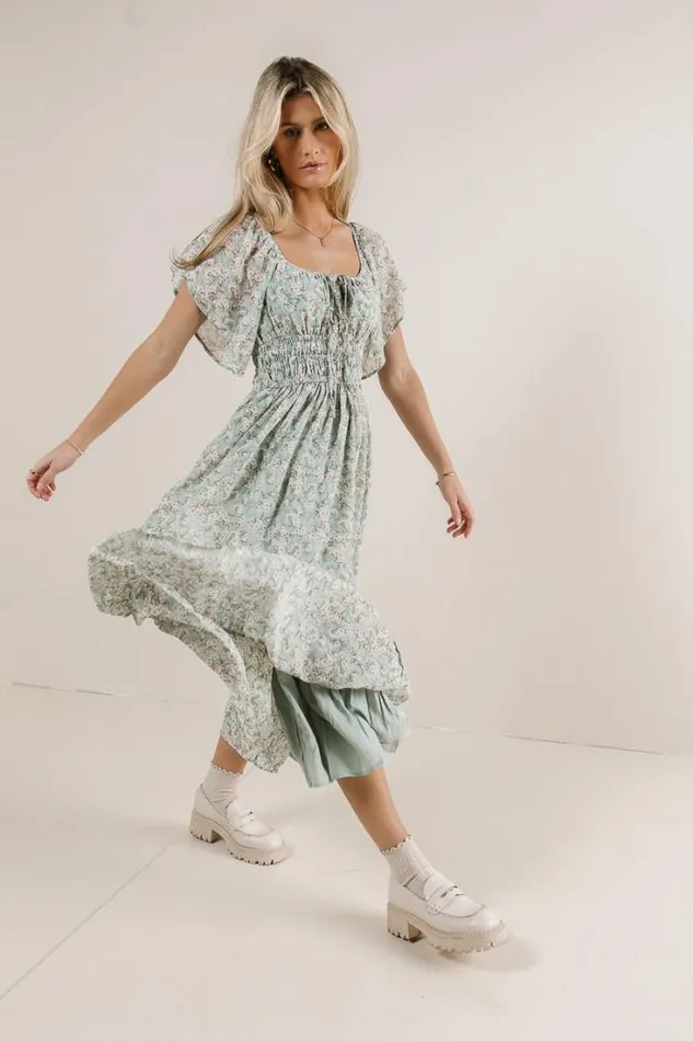 Bohme Dresses Dasia Floral Dress Sage 8211 Women Bohme Dresses Dasia Floral Dress Sage 8211 Women