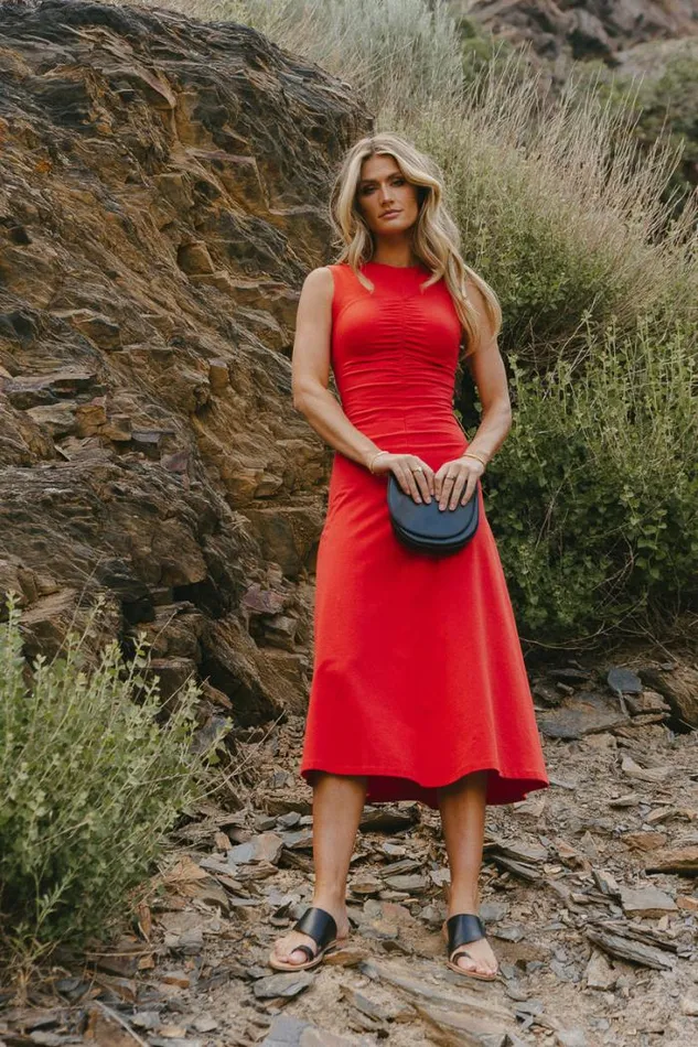 Bohme Dresses Effie Midi Dress Red 8211 Women