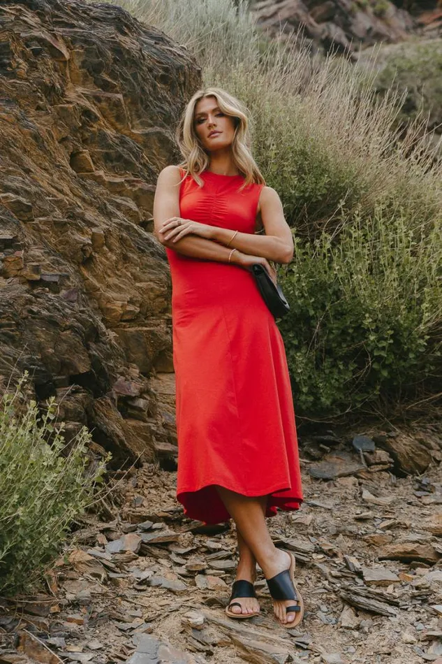 Bohme Dresses Effie Midi Dress Red 8211 Women Bohme Dresses Effie Midi Dress Red 8211 Women