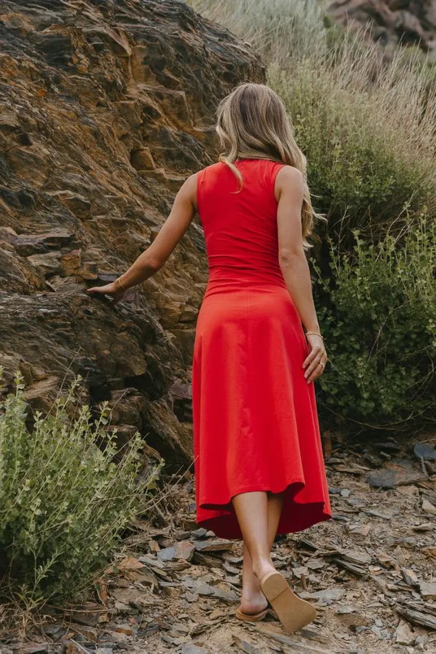 Bohme Dresses Effie Midi Dress Red 8211 Women Bohme Dresses Effie Midi Dress Red 8211 Women