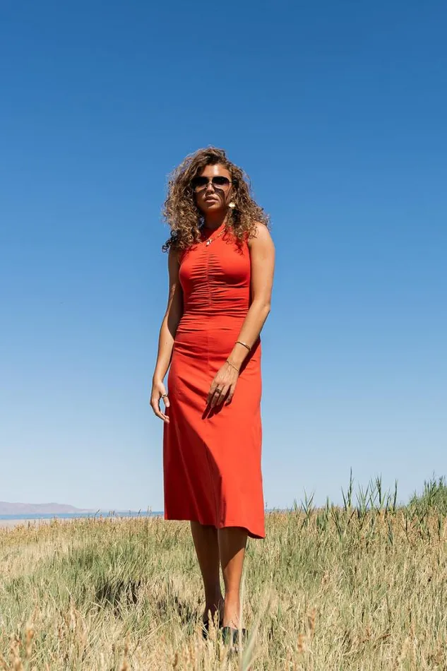 Bohme Dresses Effie Midi Dress Red 8211 Women Bohme Dresses Effie Midi Dress Red 8211 Women