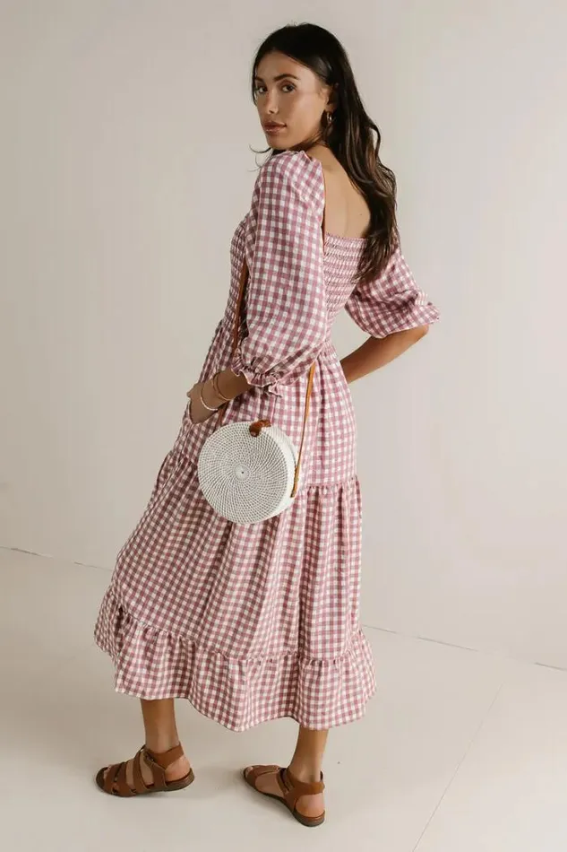 Bohme Dresses Elliot Gingham Dress In Rose Rose 8211 Women Bohme Dresses Elliot Gingham Dress In Rose Rose 8211 Women