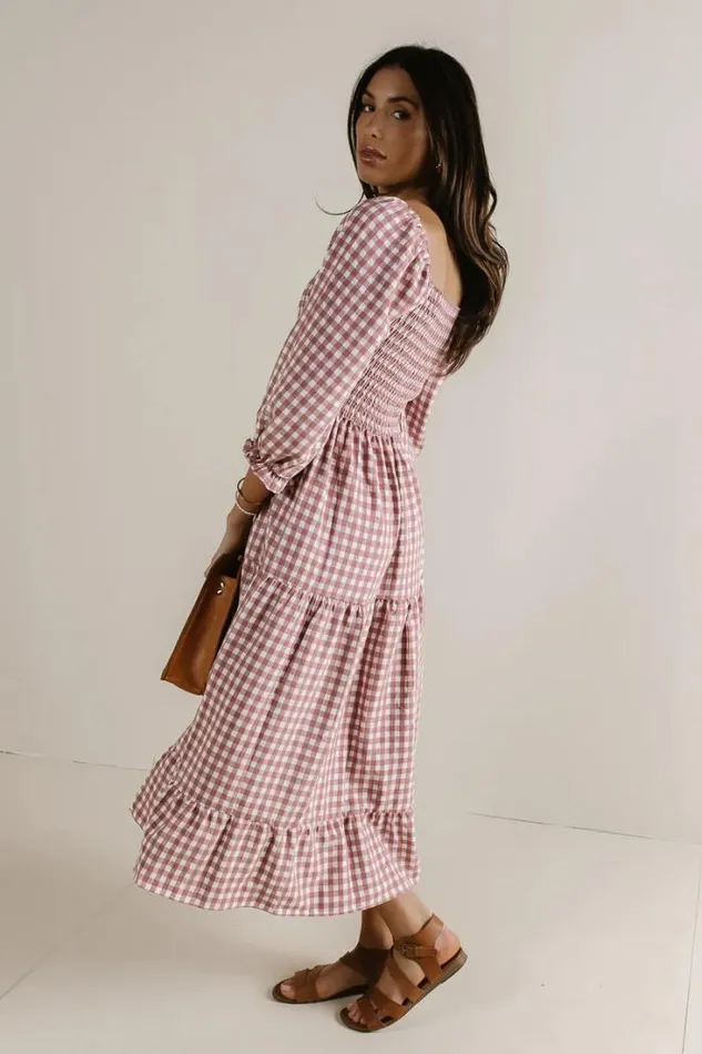 Bohme Dresses Elliot Gingham Dress In Rose Rose 8211 Women Bohme Dresses Elliot Gingham Dress In Rose Rose 8211 Women