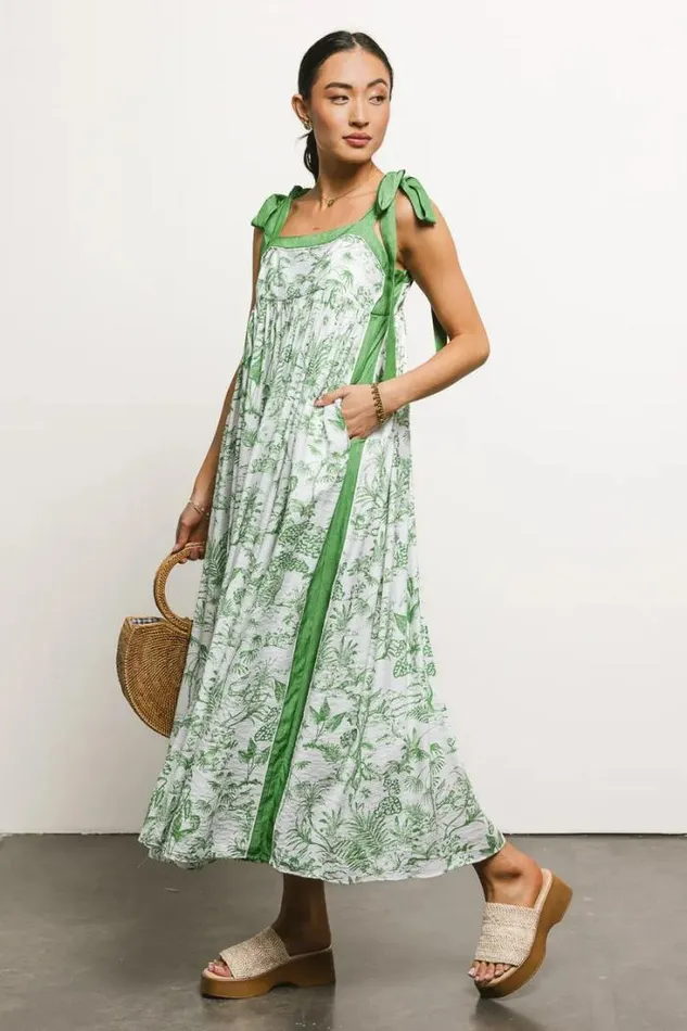 Bohme Dresses Eva Floral Dress In Green Green 8211 Women