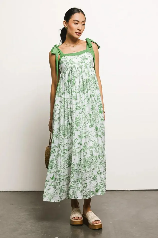 Bohme Dresses Eva Floral Dress In Green Green 8211 Women Bohme Dresses Eva Floral Dress In Green Green 8211 Women