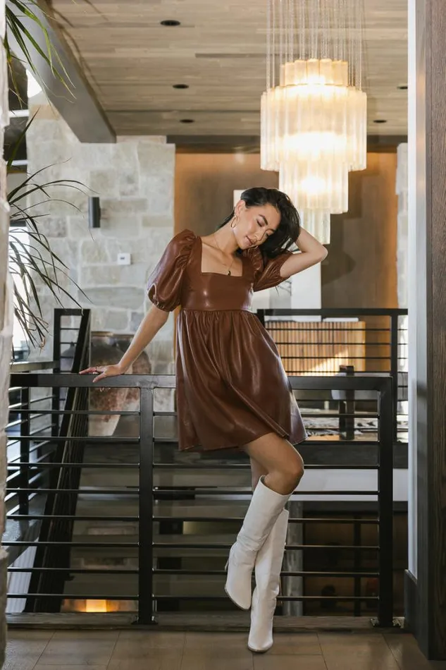Bohme Dresses Freya Babydoll Dress Brown 8211 Women Bohme Dresses Freya Babydoll Dress Brown 8211 Women
