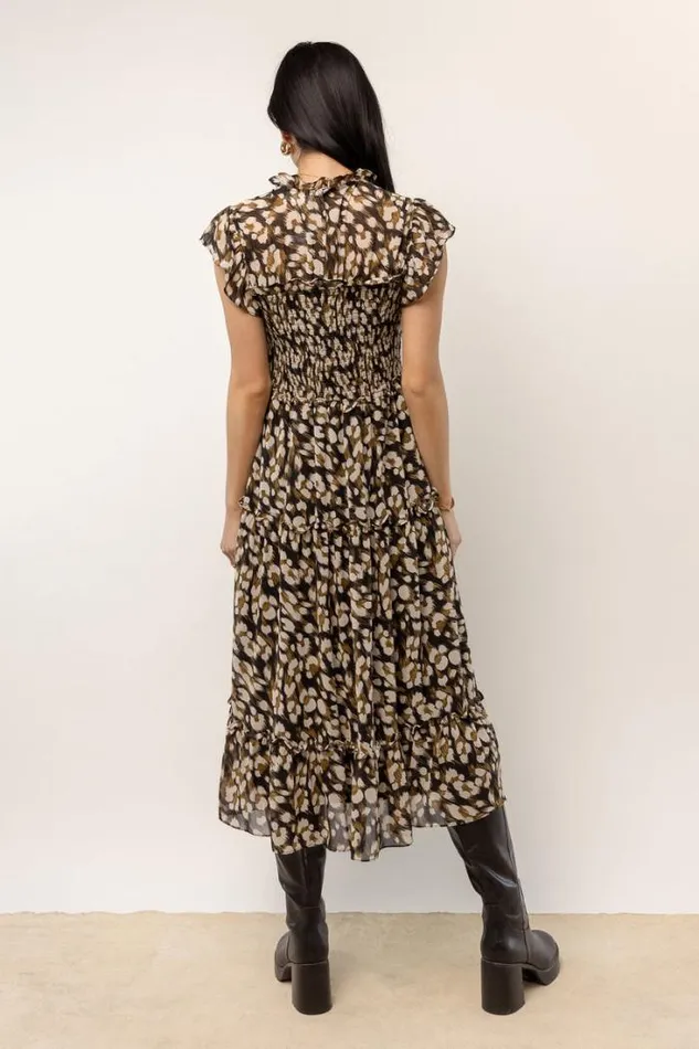 Bohme Dresses Holden Printed Midi Dress 8211 FINAL SALE Black 8211 Women Bohme Dresses Holden Printed Midi Dress 8211 FINAL SALE Black 8211 Women