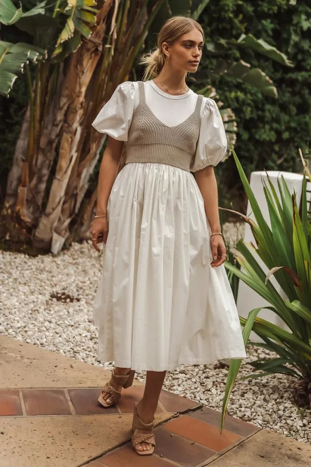 Bohme Dresses Kathleen Midi Dress White 8211 Women