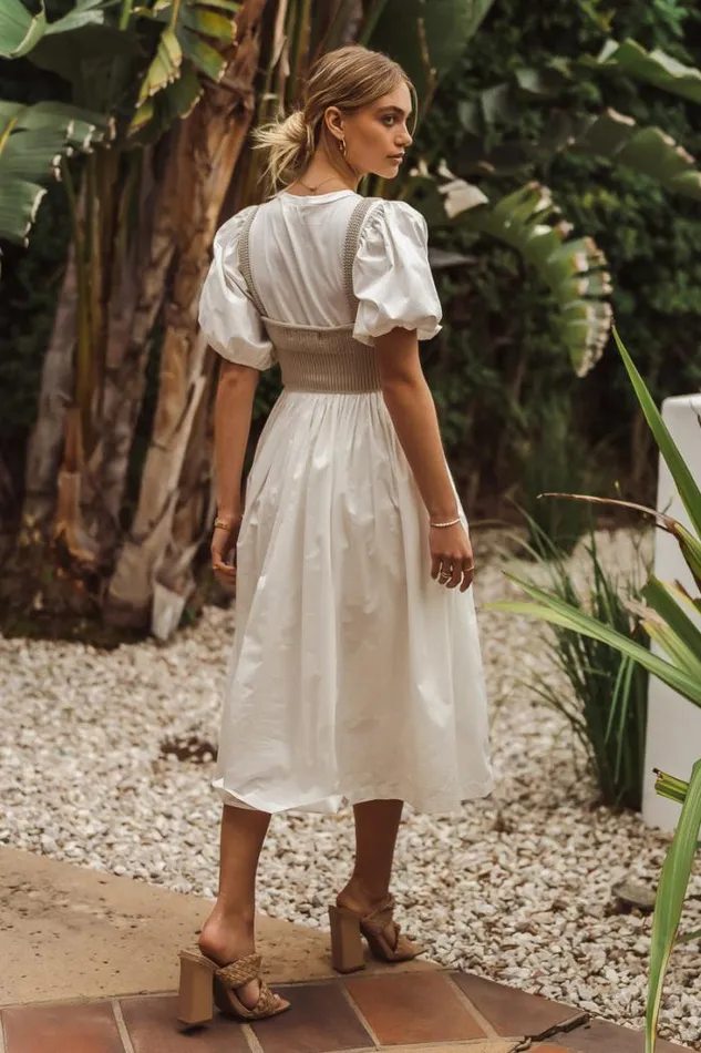Bohme Dresses Kathleen Midi Dress White 8211 Women Bohme Dresses Kathleen Midi Dress White 8211 Women