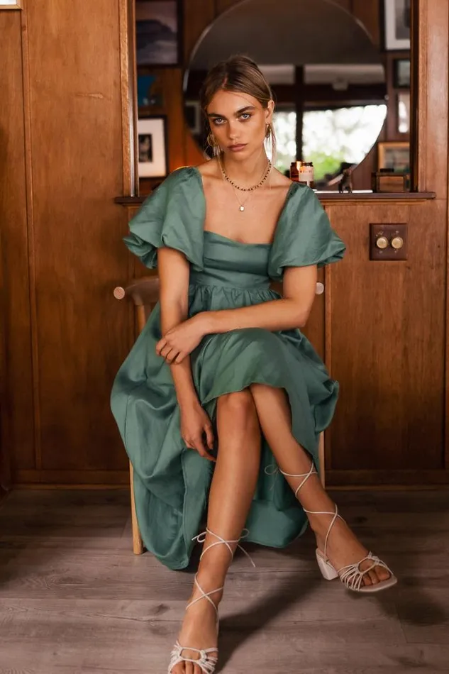 Bohme Dresses Kylie Midi Dress In Sage Sage 8211 Women Bohme Dresses Kylie Midi Dress In Sage Sage 8211 Women