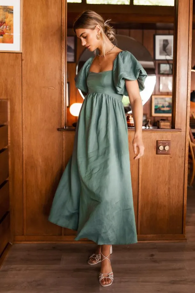 Bohme Dresses Kylie Midi Dress In Sage Sage 8211 Women Bohme Dresses Kylie Midi Dress In Sage Sage 8211 Women
