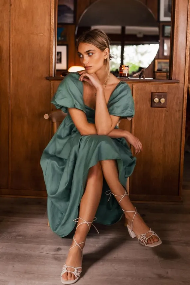Bohme Dresses Kylie Midi Dress In Sage Sage 8211 Women Bohme Dresses Kylie Midi Dress In Sage Sage 8211 Women