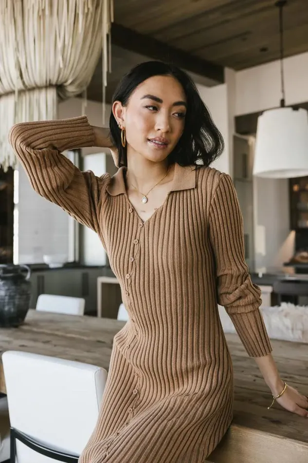 Bohme Dresses Larissa Ribbed Dress In Camel Camel 8211 Women Bohme Dresses Larissa Ribbed Dress In Camel Camel 8211 Women