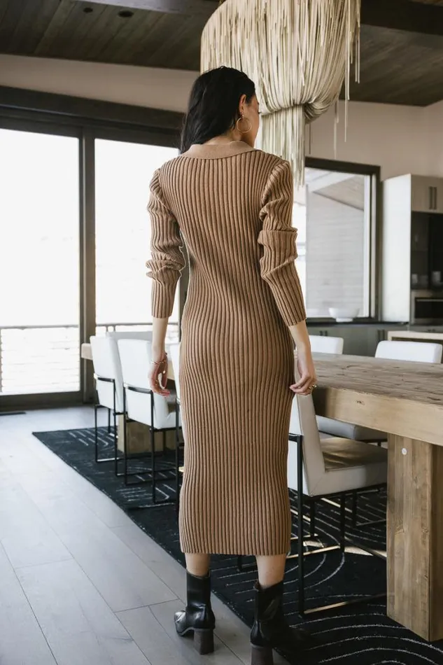Bohme Dresses Larissa Ribbed Dress In Camel Camel 8211 Women Bohme Dresses Larissa Ribbed Dress In Camel Camel 8211 Women