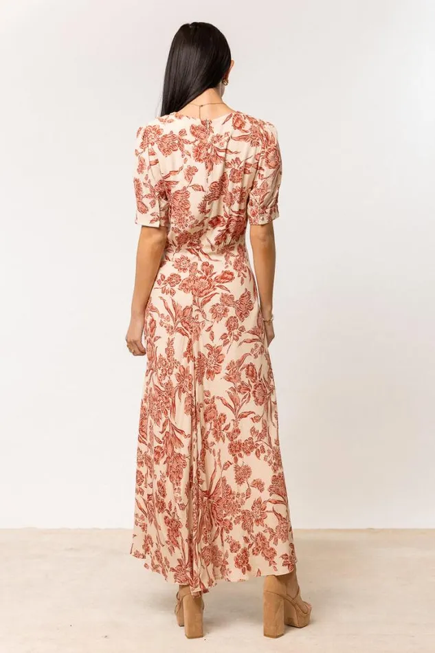 Bohme Dresses Lia Floral Midi Dress In Rust Rust 8211 Women Bohme Dresses Lia Floral Midi Dress In Rust Rust 8211 Women