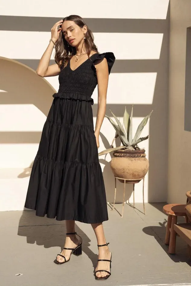 Bohme Dresses Lisette Smocked Dress In Black 8211 FINAL SALE Black 8211 Women