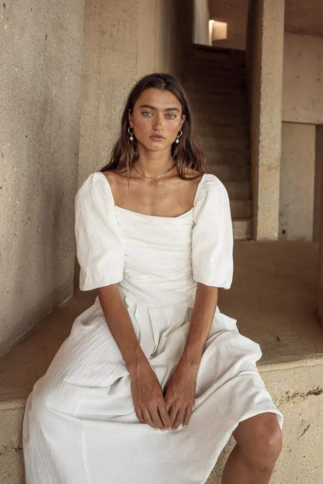 Bohme Dresses Loxley Midi Dress In Cream 8211 Final Sale Cream 8211 Women