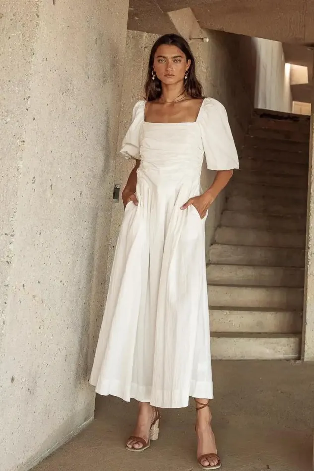 Bohme Dresses Loxley Midi Dress In Cream 8211 Final Sale Cream 8211 Women Bohme Dresses Loxley Midi Dress In Cream 8211 Final Sale Cream 8211 Women